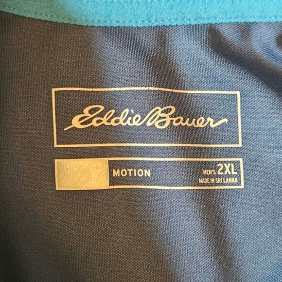 Eddie Bauer Motion Quick Dry Polo Casual Short Sleeve Shirt Navy Men's Size 2XL - Picture 4 of 6